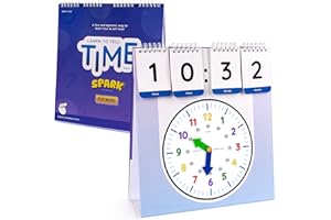 SPARK INNOVATIONS Learning Clock Teach Telling The Time Homeschool and Classroom Teaching Resources Educational Supplies Interactive Digital and Analog Clock Activity Set for Home and School