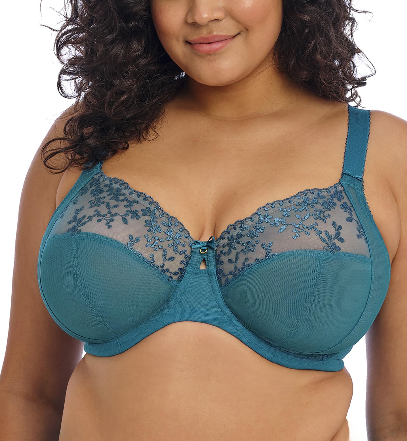 Elomi Women’s Zarla Underwire Plus Size Bra with Adjustable Strap, Ocean Depths, 32K