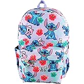 Wondapop Disney Lilo & Stitch 17 Inch Deluxe Backpack with Laptop Compartment (Lavender)