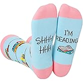 Zmart Book Lovers Gift Ideas - Reading Socks for Adults Women Men