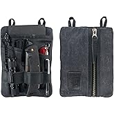Hide & Drink, Multi-Tool Pocket Pouch XL, Compact Multipurpose EDC Zippered Bag, Mini Camping Tool Case, Knife Holster, Handmade Slim Organizer