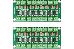 JHCBKFF 2Pcs PC817 8-Channel Optocoupler Isolation Board Voltage Converter Adapter Module 3.6-30V Driver Photoelectric Isolated Module