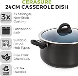 Tower Cerasure 24cm Casserole Dish Non-Stick Induction Suitable Graphite view 2
