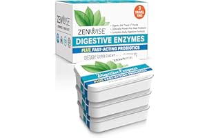 Zenwise Health Digestive Enzymes and Bromelain for Gut Health - Probiotic Multi Enzymes with Prebiotics and Probiotics for Women and Men for Digestive Health and Bloating Relief for Digestion - 45 CT
