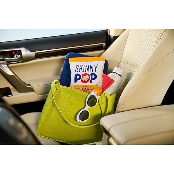 SKINNYPOP POPCORN, WHITE CHEDDAR, WHOLE GRAIN, DAIRY-FREE SNACK, 1OZ BAGS (12CT)