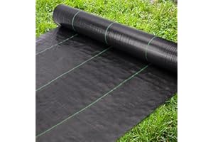 GRASSCLUB 3ft x 100ft Weed Barrier Landscape Fabric Heavy Duty Premium Weed Control Fabric Durable & Eco-Friendly Weed Block Gardening Mat (3.2oz)