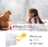 rabbitgoo Rainbow Window Film Privacy Glass Decor 30x200cm Static Cling view 6