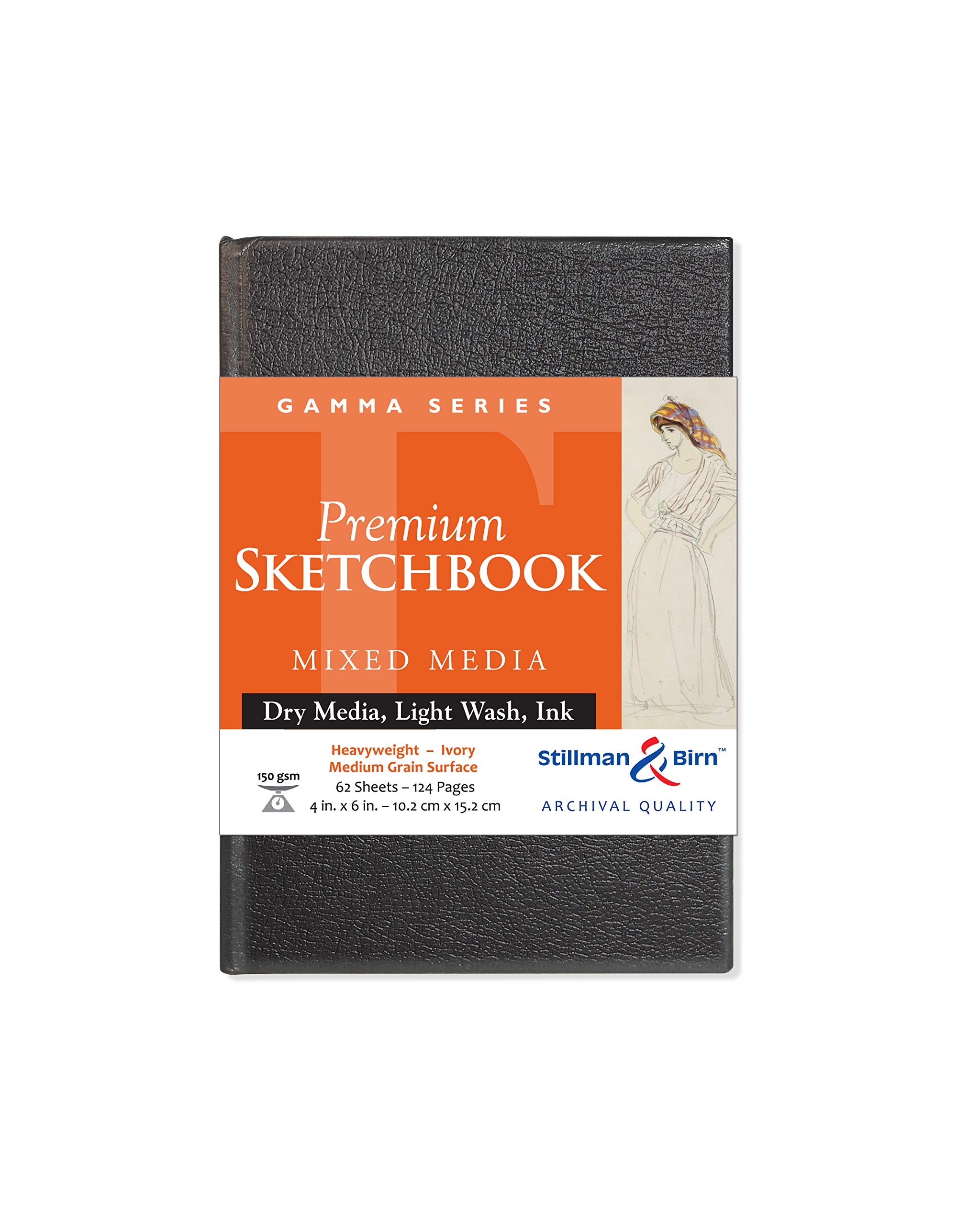 Stillman & Birn Gamma Series Hardbound Sketchbook, 4" x 6", 150 GSM (Heavyweight), Ivory Paper, Medium Grain Surface — image 1