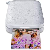 HP Sprocket Portable Photo Printer (2nd Edition) Instantly Print 2x3 Sticky-Backed Photos from Your Phone [Luna Pearl] [1AS85A] (Renewed)