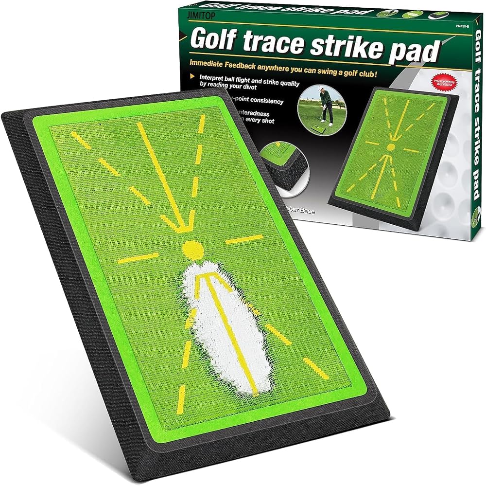 JIMITOP Golf Swing Mat 13x17 Inch Divot Board with Anti-Slip Base Practice