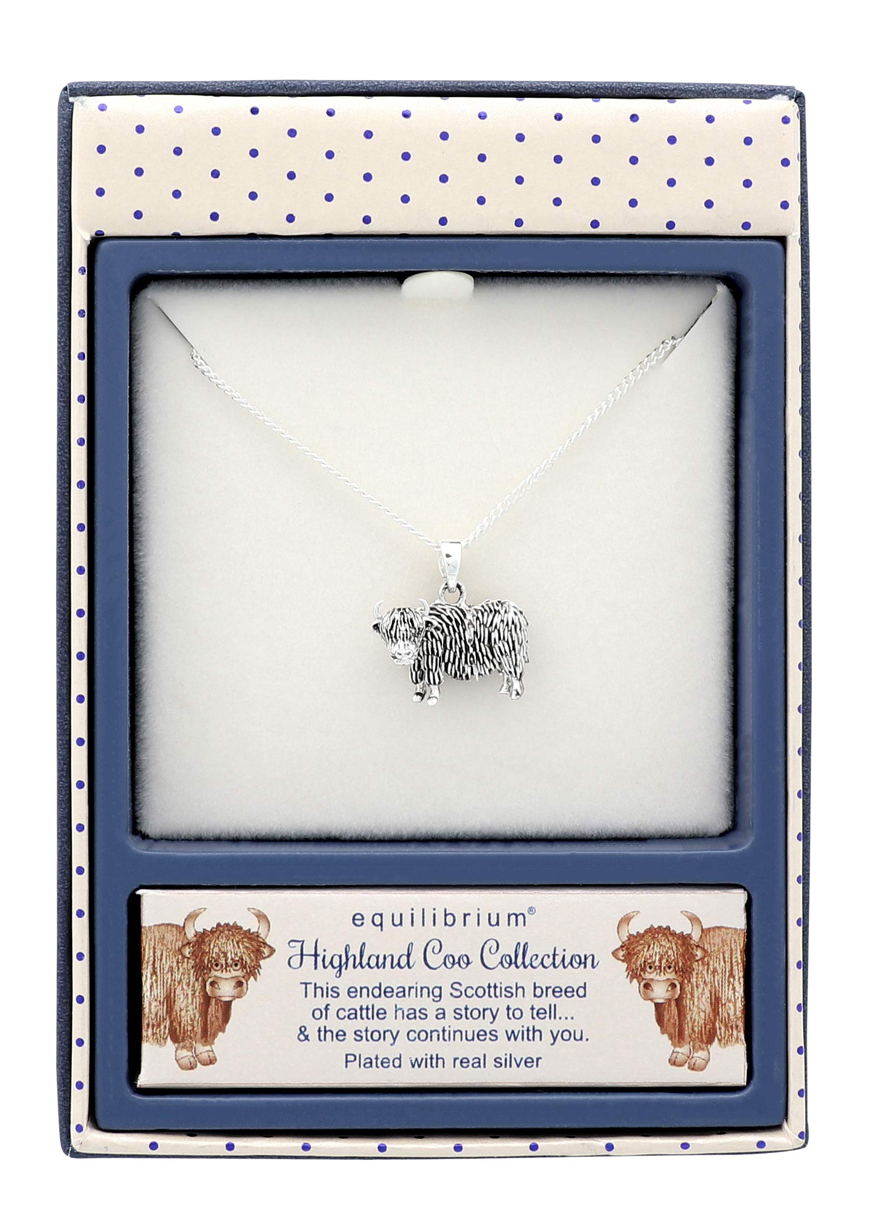 Highland Coo Silver Plated Necklace