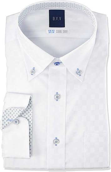 Amazon Co Jp ヤマキ アーヴェヴェ 形態安定加工ワイシャツ 七分袖 ボタンダウン メンズ Ydq1 0 L Ydq1 0 白 ボタンダウン 日本 L 日本サイズl相当 服 ファッション小物