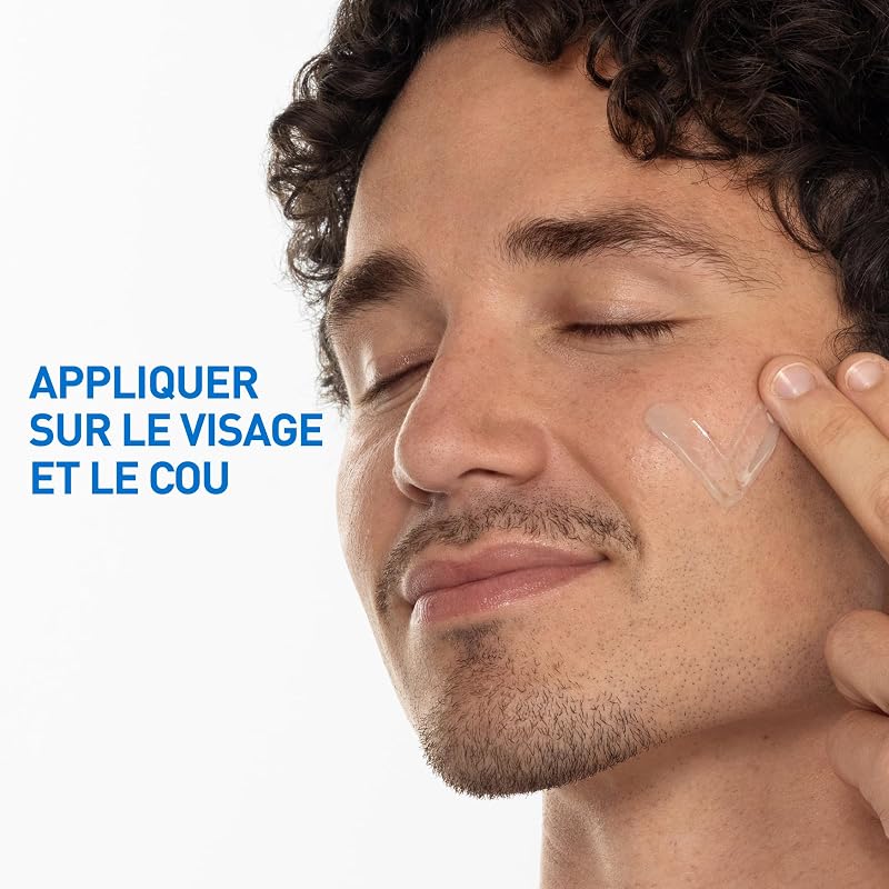 , Aqua-Gel Hydratant, Hydratation 72H, Crème Hydratante Visage, Tous Types de Peaux Même Mixtes et Sensibles, A Base d'Acide Hyaluronique, Niacinamide et Céramides, Texture Fluide et Légère