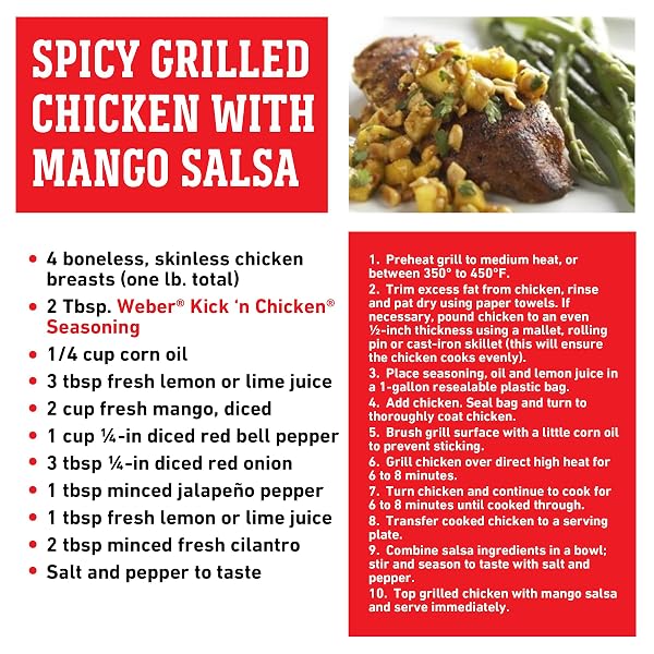 WEBER KICK’N CHICKEN SEASONING, 2.5 OZ
