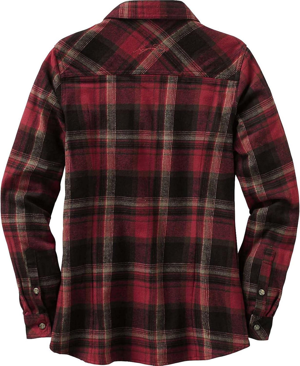 Legendary Whitetails Women's Cottage Escape Long Sleeve Button Up Flannel Shirt: Clothing