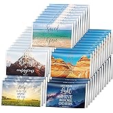 Outus 60 Pack Christian Pocket Tissues Travel Size 3 Ply Small Mini Religious Bible Verse Facial Tissues Individual 480 Sheets for Wedding Travel Sunday School Church Supplies(Christian)