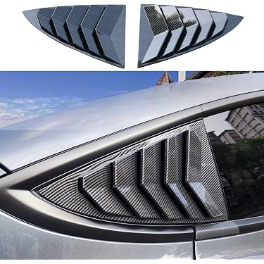 thumbnail image 2 of Gloss Black Side Window Louvers For Nissan Altima 2019-2023 – ABS Rear Vent Blinds 2 of 6
