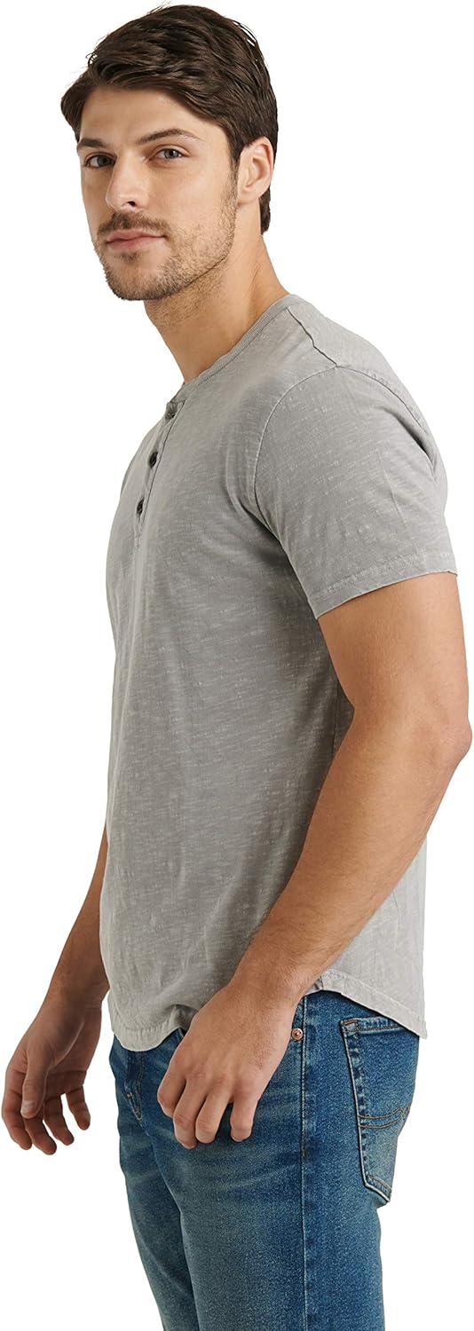 Lucky Brand Men's Short Sleeve Slub Henley T Shirt at  Men’s Clothing store