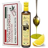 Papa Vince Olive Oil Extra Virgin - First Cold Pressed, Polyphenol Rich Olive Oil (EVOO). Lemon Agrumato, Unfiltered, Single Sourced, Glass Bottle, Family made, Sicily, Italy