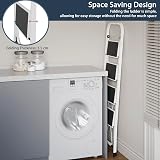 Home Vida 4 Step Ladder Heavy Duty Steel Folding 150kg White view 4
