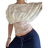 Women Sexy See Through Sheer Mesh Lace Top Multifunctional Button Drape Going Out Top Fashion Blouse Outfits