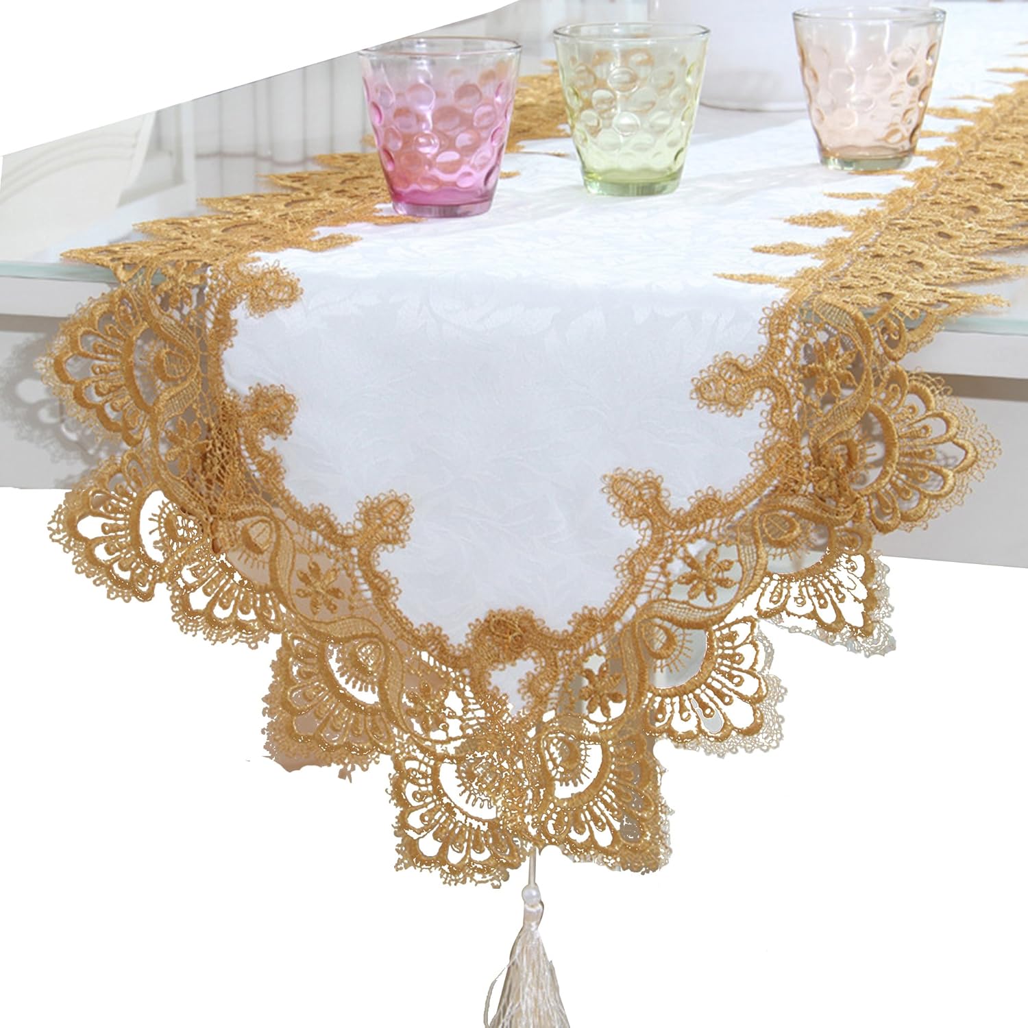 Best European White Lace Table Runner