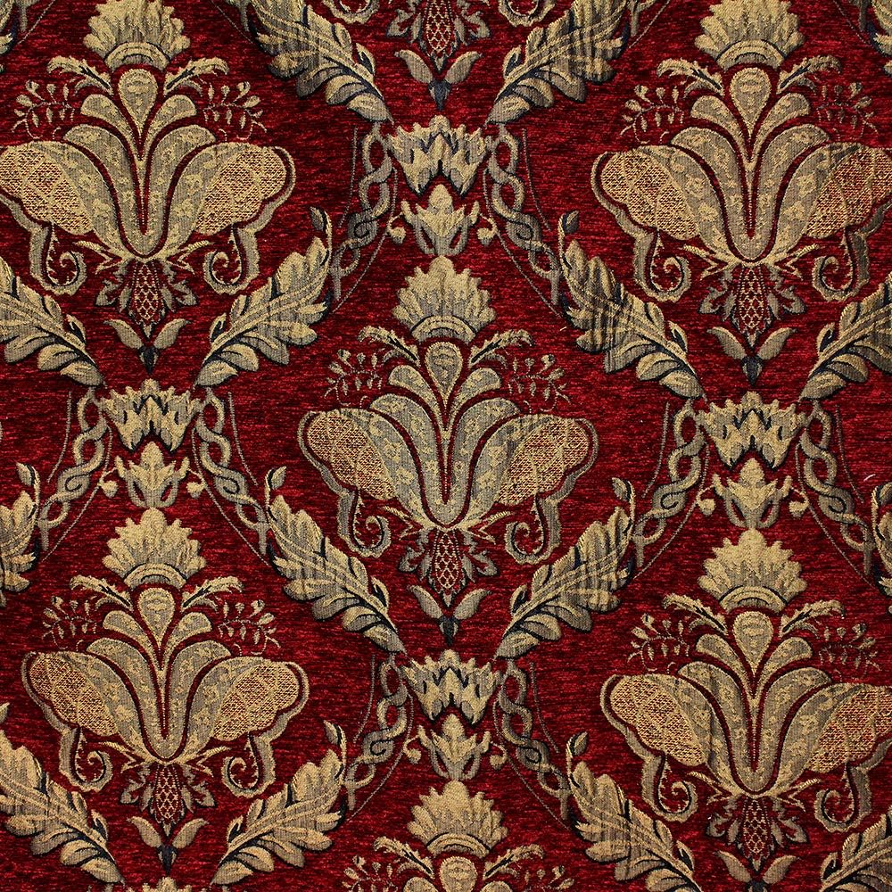 Shiraz Pencil Pleat Curtains (Pair), Burgundy Red and Gold, 100% Polyester, 168 x 229cm, W 66.1" x L 90.2" (1 Panels) - Image 3