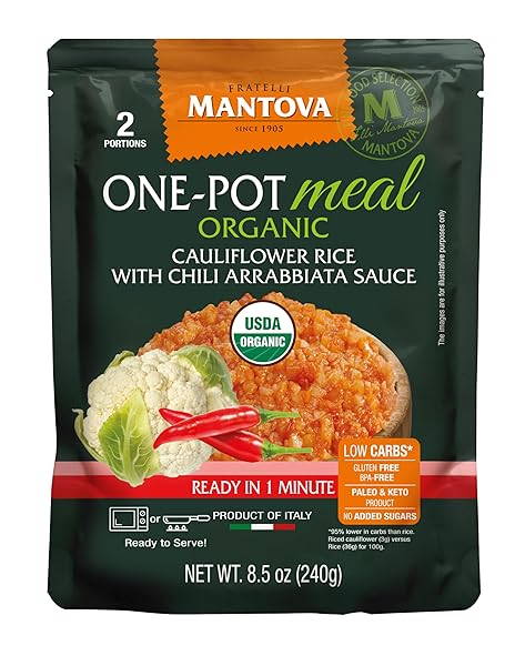 MANTOVA ORGANIC SPICY ARRABBIATA CAULIFLOWER RICE – LOW-CARB...