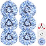 UNU 6 Pack Mop Head Replacement for Vileda Triangle Spin Mops Blue