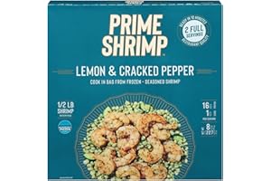Prime Shrimp Lemon and Cracked Pepper | Lemon Pepper Seasoning & All-Natural Frozen Shrimp
