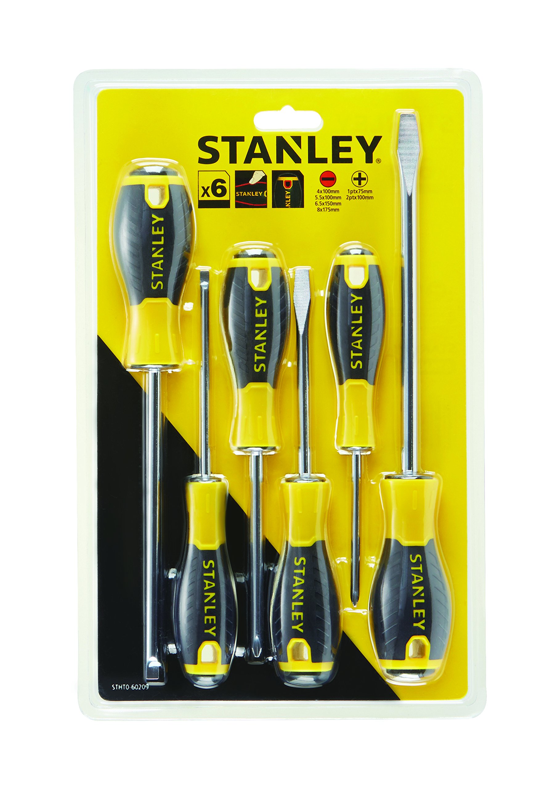 STANLEY STHT0-60209 Essential Screwdriver Set - Yellow (6-Piece)