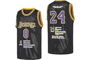 Ucavan Mens Legend Stats 8-24 Poem Basketball Jersey Black