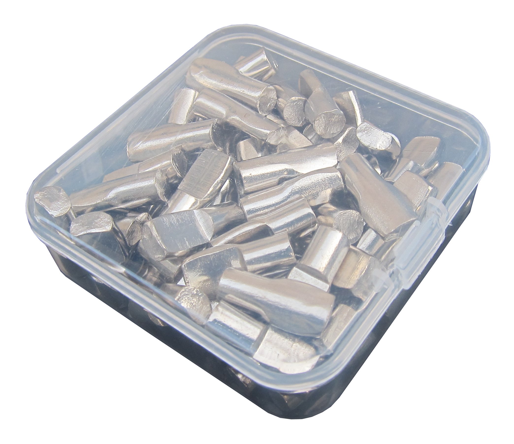 1/4-Inch Spoon Shape Shelf Rests 60Piece Set, Furniture Cabinet Closet Shelf Pegs, in Storage Box, 60-Pack (Nickel)