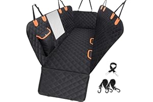 EasyHaWei Dog Car Seat Cover for Back 600D Scratchproof Nonslip Durable Waterproof Cars Pet Backseat Covers with Mesh Window 