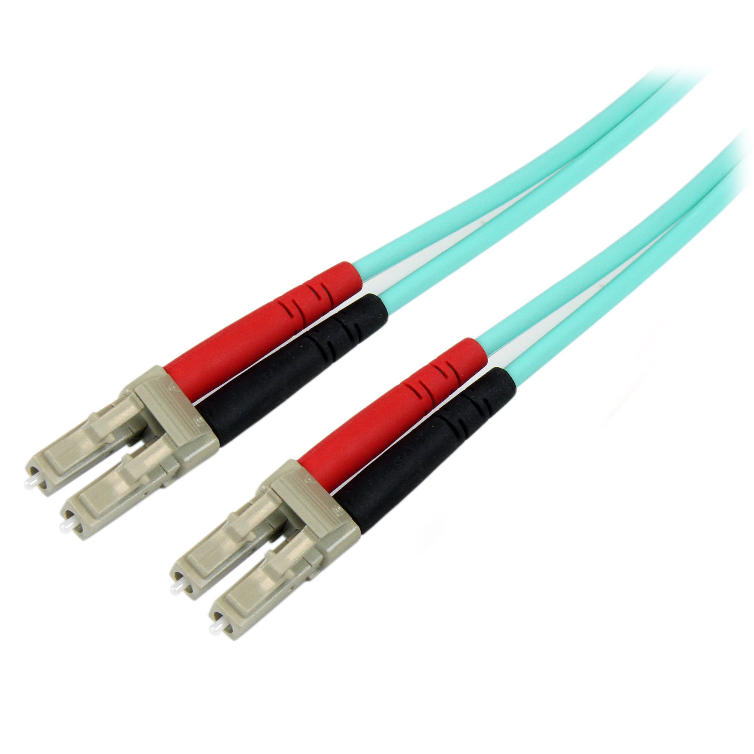 StarTech.com 1m (3ft) LC/UPC to LC/UPC OM3 Multimode Fiber Optic Cable, Full Duplex 50/125µm Zipcord Fiber, 100G Networks, LOMMF/VCSEL, <0.3dB Low Insertion Loss, LSZH Fiber Patch Cord (A50FBLCLC1) — image 1