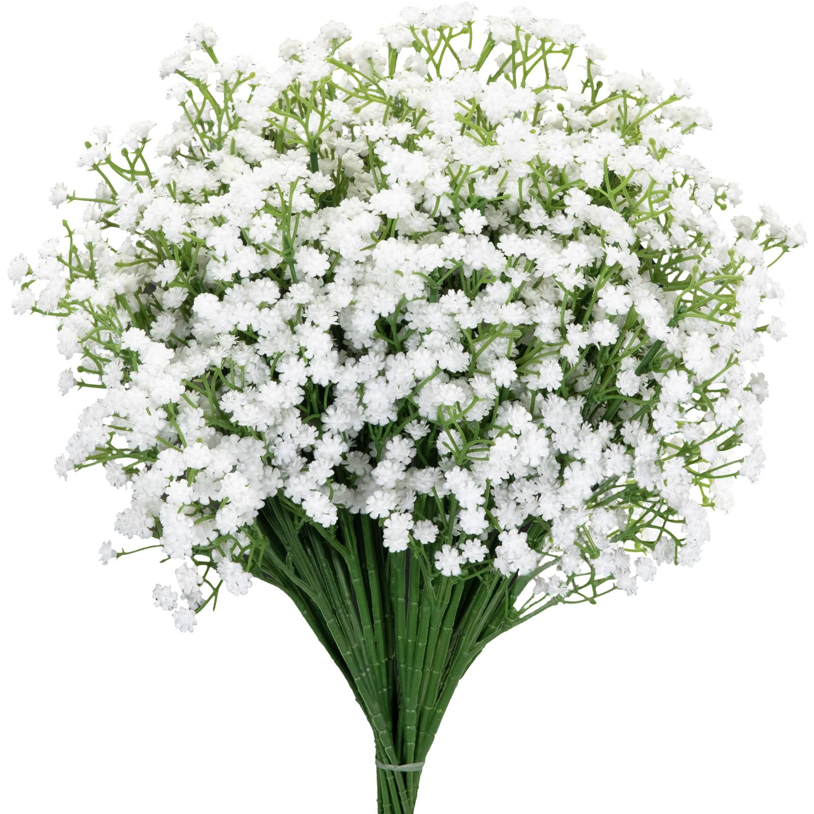 Photo 1 of LYRWI 7-Pcs 21” Secure-Stem Realistic Artificial White Babys Breath (Gypsophila) Flowers with No-Shedding Design — Perfect for Wedding Centerpieces, Home Decor & Vase Fillers