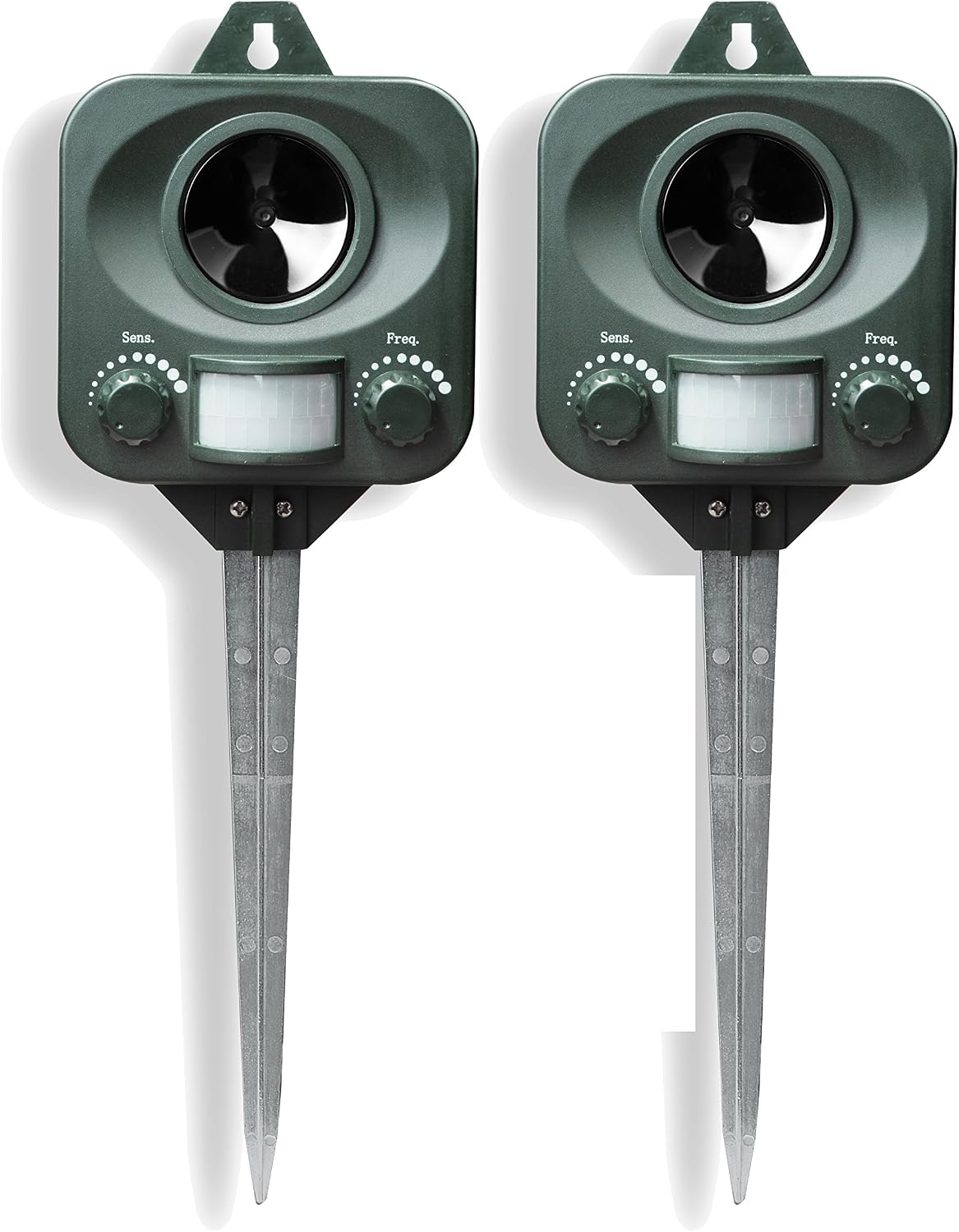 PestBye® Battery Operated Cat Repellent - Ultrasonic Cat Scarer - Set of 2 - BATTERIES INCLUDED, Green