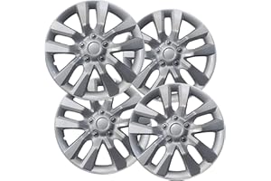 OXGORD 16 inch Hubcaps Best for 2013-2019 Nissan Altima - (Set of 4) Wheel Covers 16in Hub Caps Silver Rim Cover - Car Accessories for 16 inch Wheels - Snap On Hubcap, Auto Tire Replacement Exterior Cap