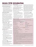 Microsoft Access 2016 Introduction Quick Reference Guide - Windows Version (Cheat Sheet of Instructions, Tips & Shortcuts - Laminated Card)