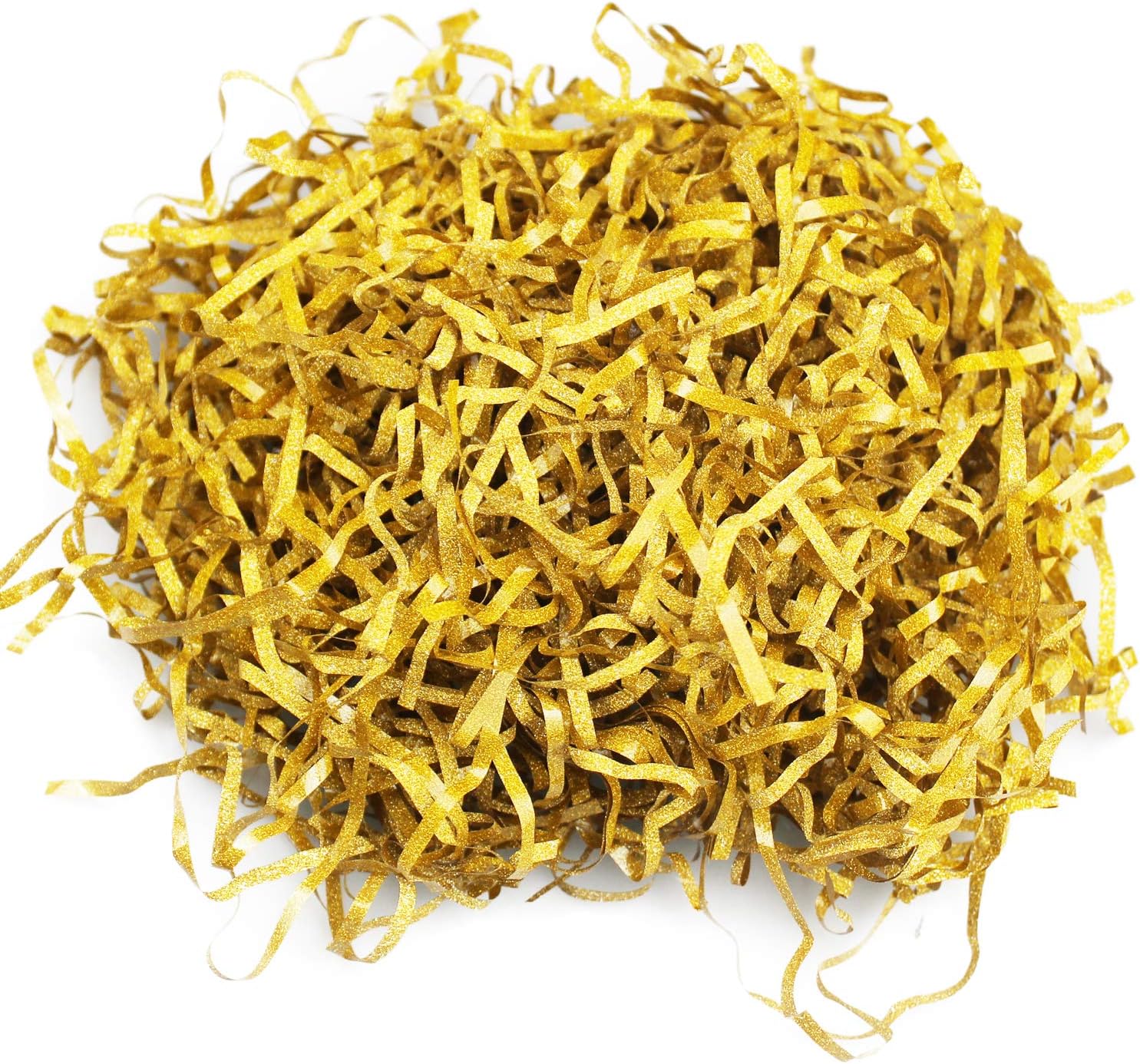 LJY 100g Gold Glitter Shredded Paper for Gift Boxes, Iridescent Hamper Filling Tissue Paper - Image 4