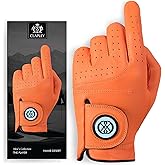 CLAPLEY Men’s Golf Glove – Premium Cabretta Leather with Magnetic Ball Marker, Breathable Design, Good Elasticity, Precious Gift for Golfers, Super Soft Feel, Left and Right Hand, Secure Fit