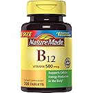 Nature Made Vitamin B12 500 mcg. Tablets Value Size 200 Ct