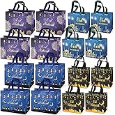 Aviski Tote Bag, Reusable Islamic Pattern Gift Bag with Handles, Assorted Sizes, Eid Mubarak Party Supplies, Muslin Themed, Non-Woven, Unisex, 16 PCS