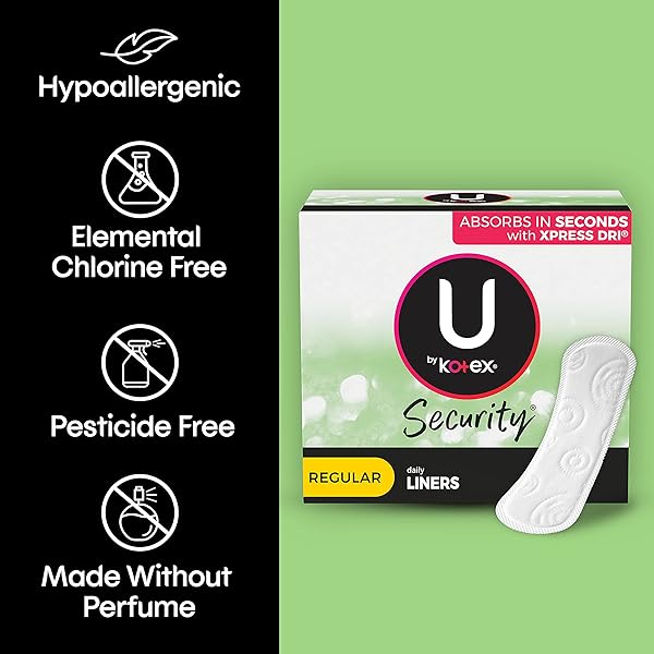 U BY KOTEX LIGHTDAYS PANTY LINERS, REGULAR, (THOMASWI), MULTICOLOR, UNSCENTED, 64 COUNT