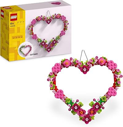 LEGO Heart Ornament Toy 40638 Kids Art Craft Display Model Flowers Leaves Hearts
