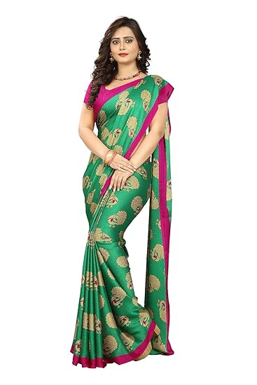 Crepe with Blouse Piece Saree