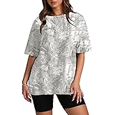 Anoumcy Camo Shirt for Women Mens Maple Leaf Print Camouflage T Shirt Summer Short Sleeve Oversized Camo Tee Shirts Tops