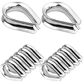 Aconnet 12PCS 1/2 Inch Wire Rope Thimbles M12 Cable Thimbles 304 Stainless Steel Thimble Rigging for 1/2 Inch Diameter Wire Rope/Cables