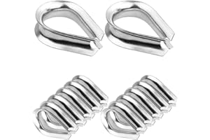 Aconnet 12PCS 1/2 Inch Wire Rope Thimbles M12 Cable Thimbles 304 Stainless Steel Thimble Rigging for 1/2 Inch Diameter Wire Rope/Cables
