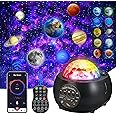 Galaxy Projector, Star Projector for Bedroom, Planet Night Lights Projector with Remote & Bluetooth Music Speaker, Multiple Solar System Projector for Kids, Space Lights for Ceiling Decor